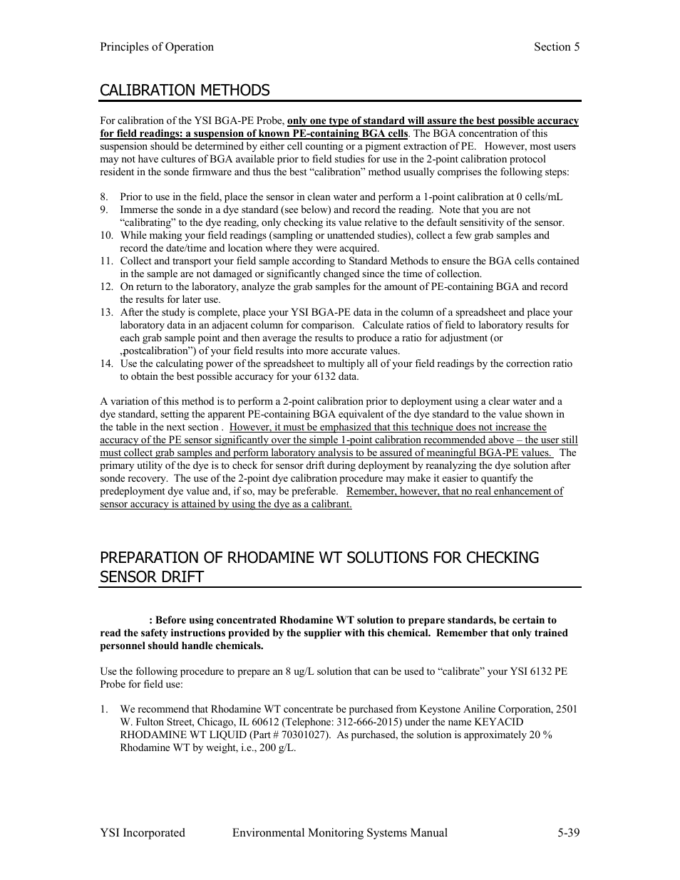 Calibration methods | Xylem 6-Series Multiparameter User Manual | Page 277 / 377