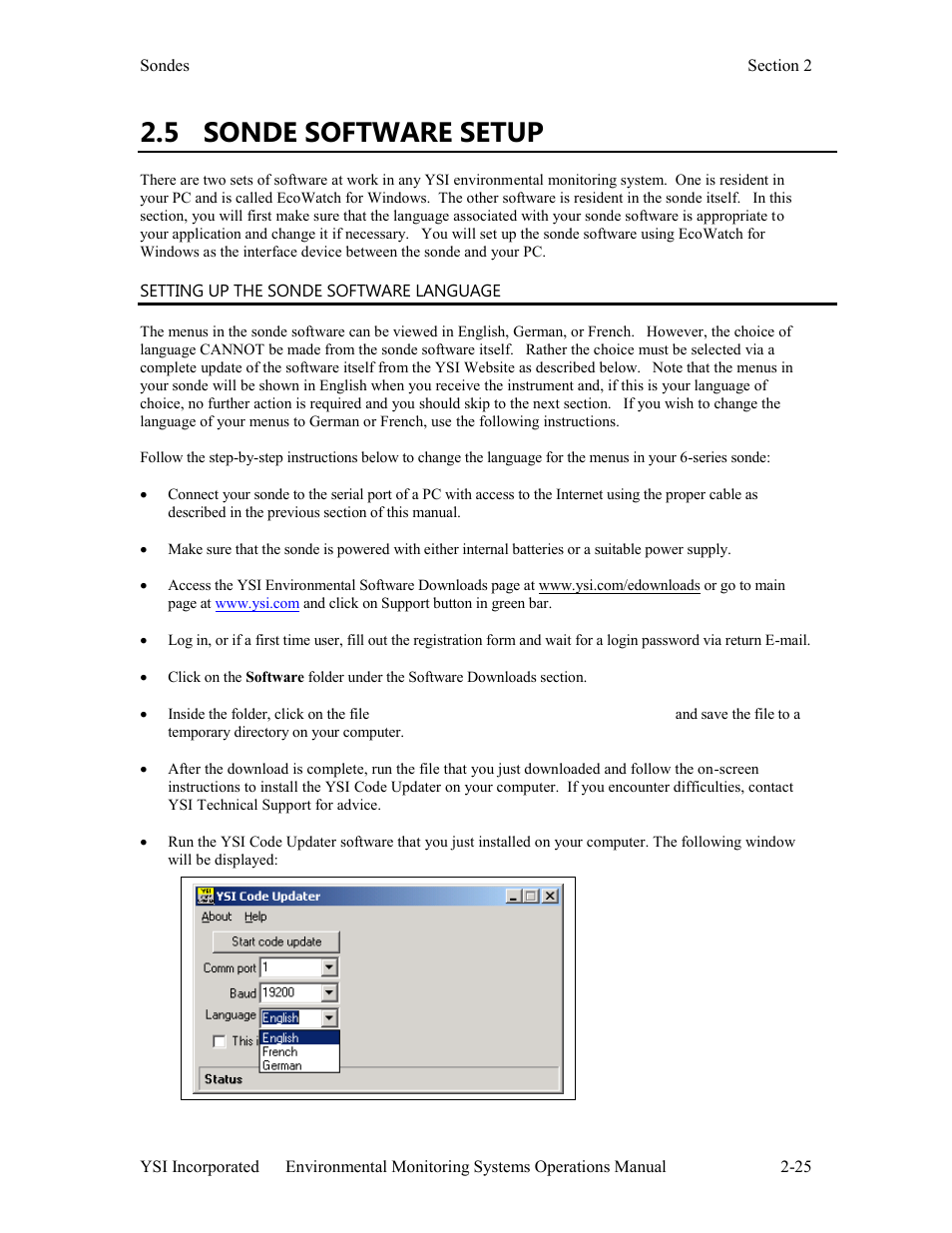 5 sonde software setup | Xylem 6-Series Multiparameter User Manual | Page 31 / 377