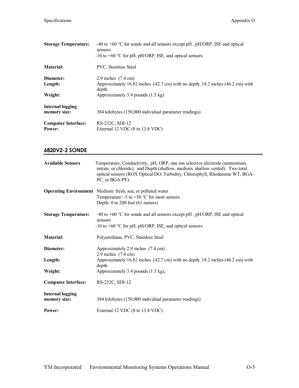 6820v2-2 sonde | Xylem 6-Series Multiparameter User Manual | Page 368 / 377