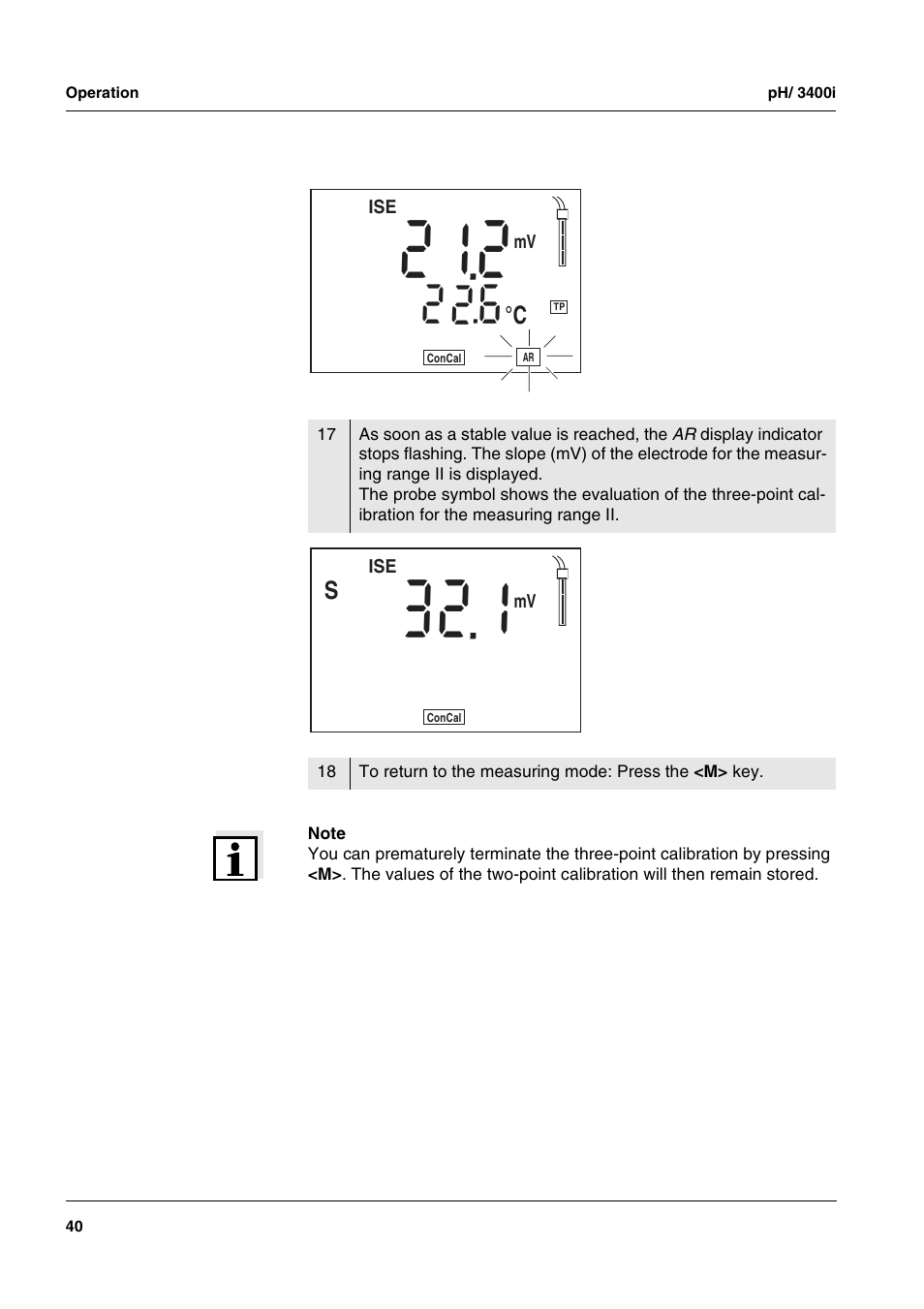 Xylem pH/ION 3400i ION SELECTIVE ELECTRODE ANALYZER User Manual | Page 40 / 83