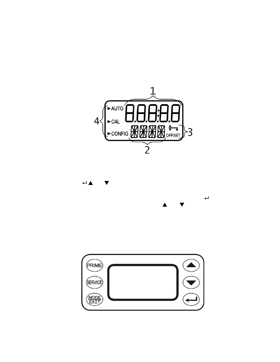 2 the display, 3 the touch pad | Xylem CL500 ONLINE CHLORINE ANALYZERS User Manual | Page 7 / 36