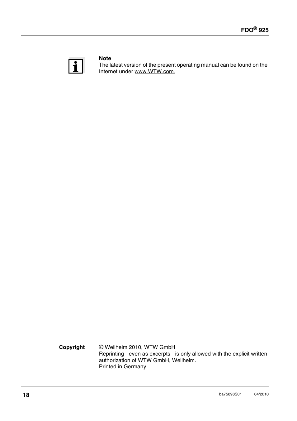 Xylem FDO 925 User Manual | Page 2 / 16