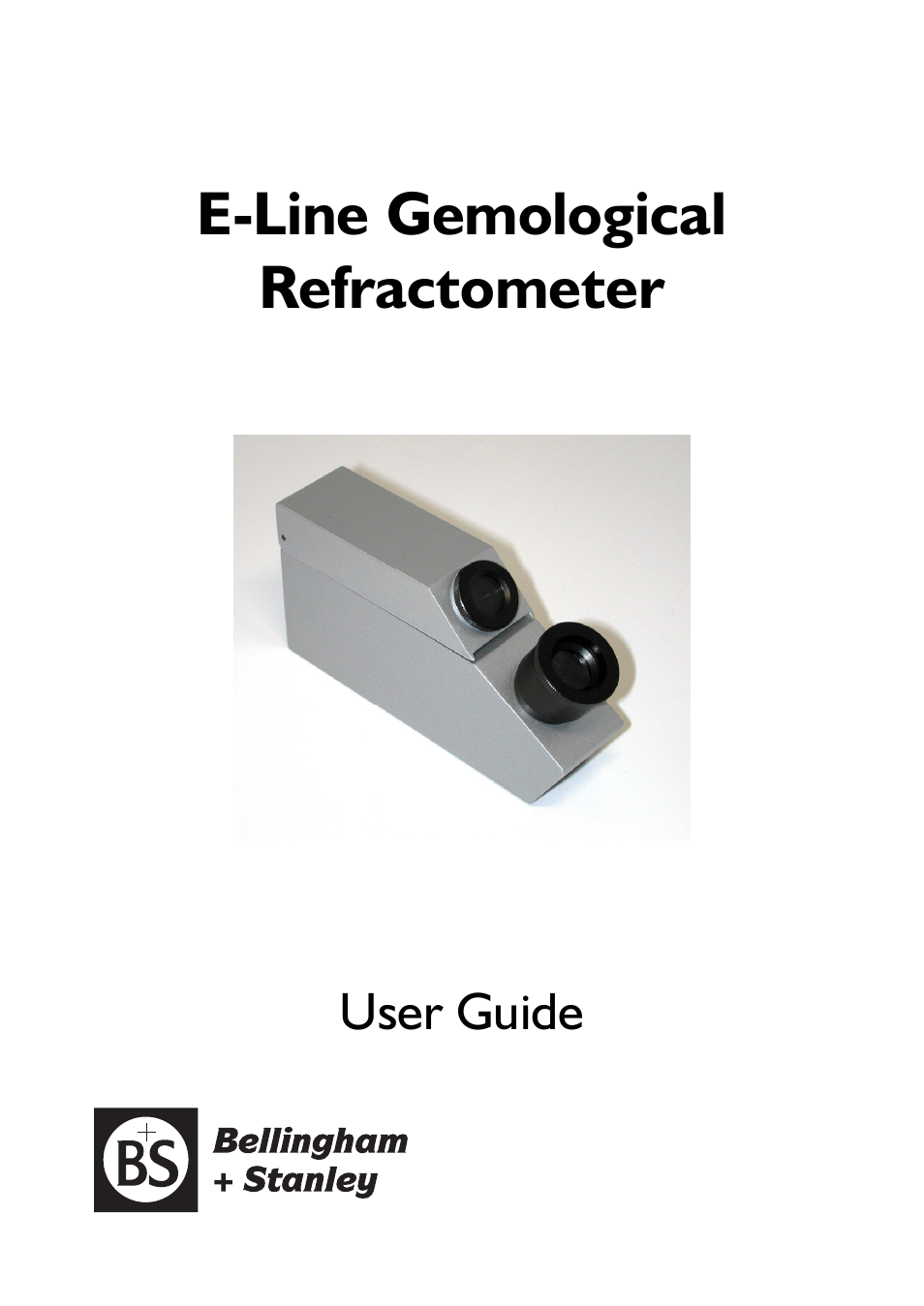 Xylem E-Line Gemological Refractometer User Manual | 8 pages