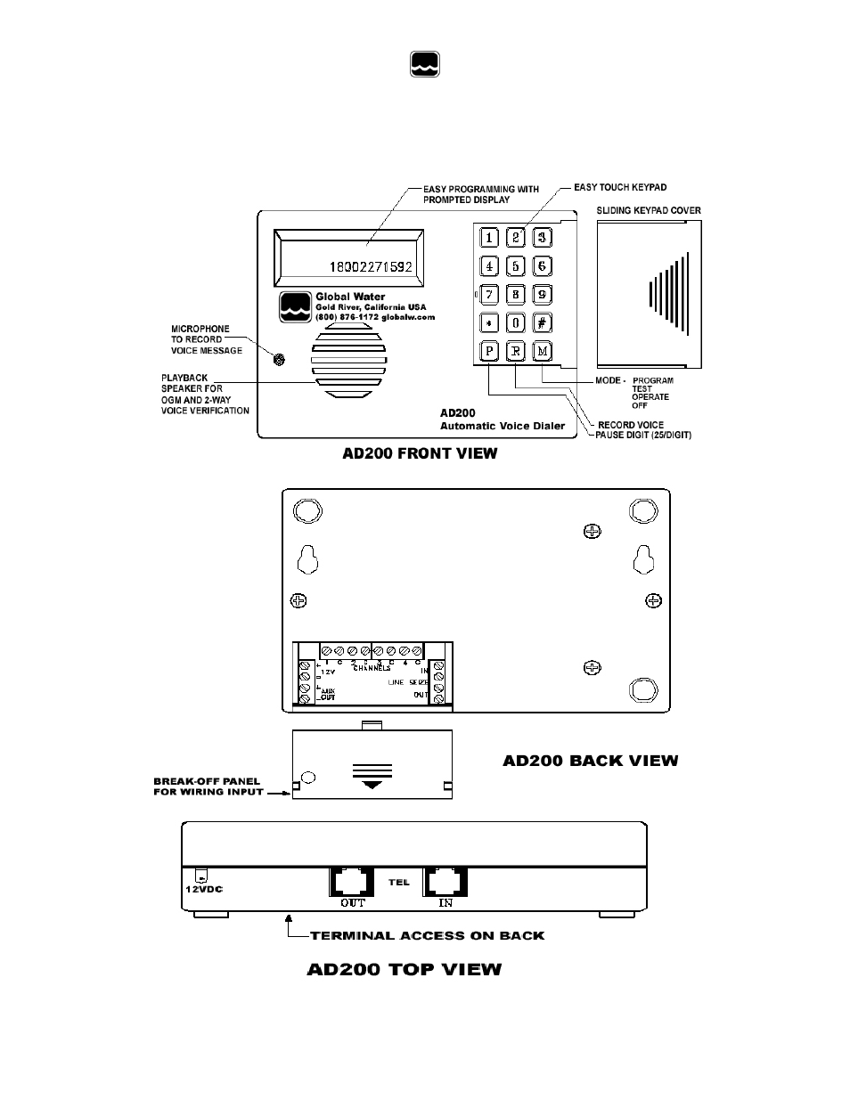 Global water | Xylem CVD-2000 CELLULAR AUTODIALERS User Manual | Page 5 / 27