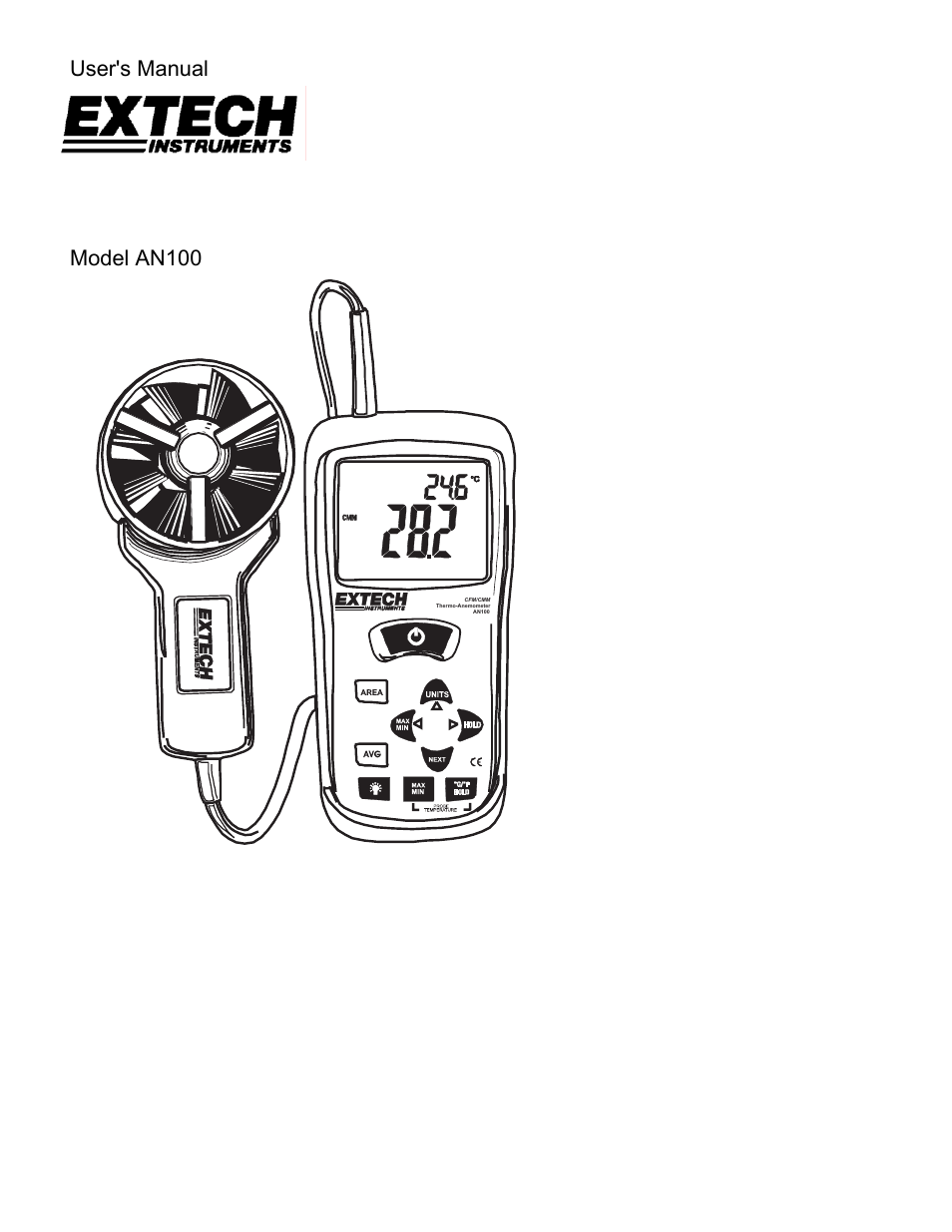 Xylem AN100 PORTABLE WIND METERS User Manual | 9 pages