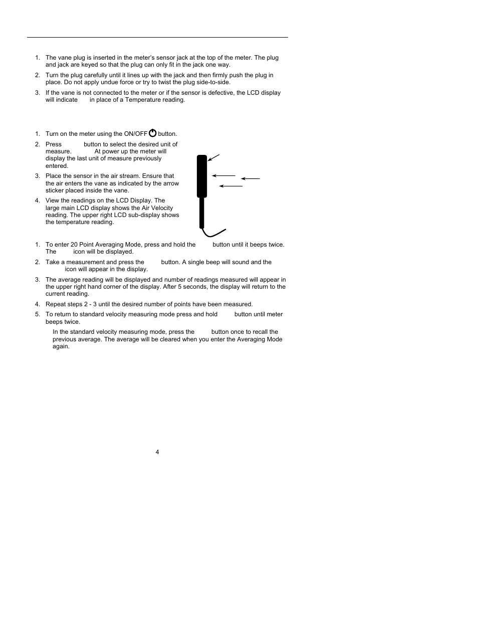 Xylem AN100 PORTABLE WIND METERS User Manual | Page 4 / 9