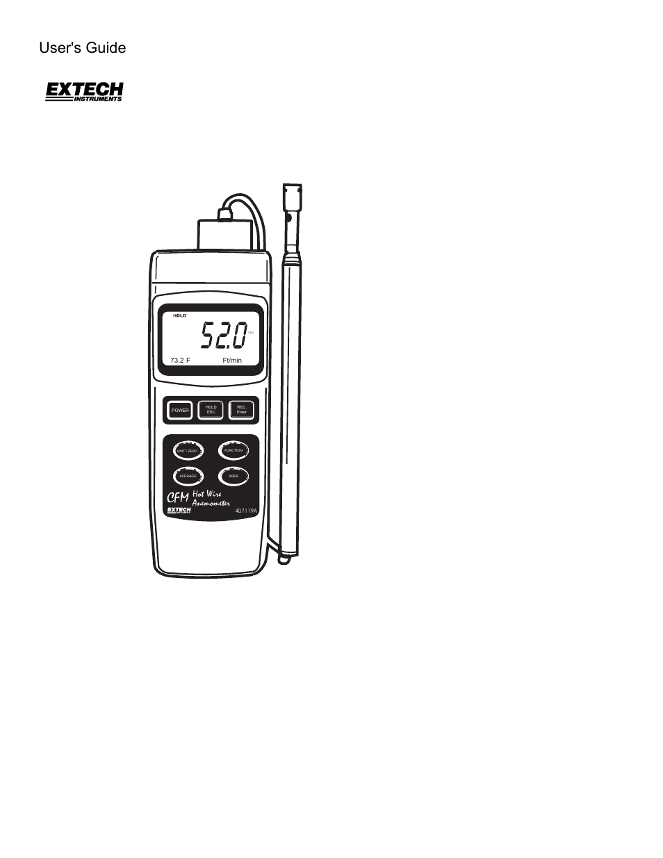 Xylem 407119A HOT WIRE ANEMOMETERS User Manual | 11 pages