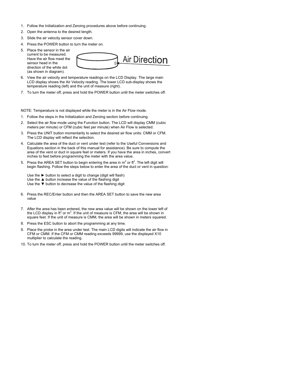 Xylem 407119A HOT WIRE ANEMOMETERS User Manual | Page 6 / 11