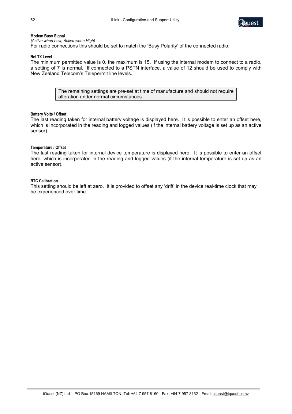 Xylem SDI-12 Data Logger iLink User Manual | Page 62 / 69