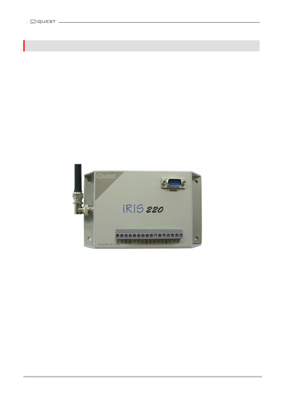 1 general characteristics – iris 220 | Xylem SDI-12 Data Logger iRIS 220, iRIS 320, iRIS 350, iRIS 150, iRIS 300 User Manual | Page 80 / 111