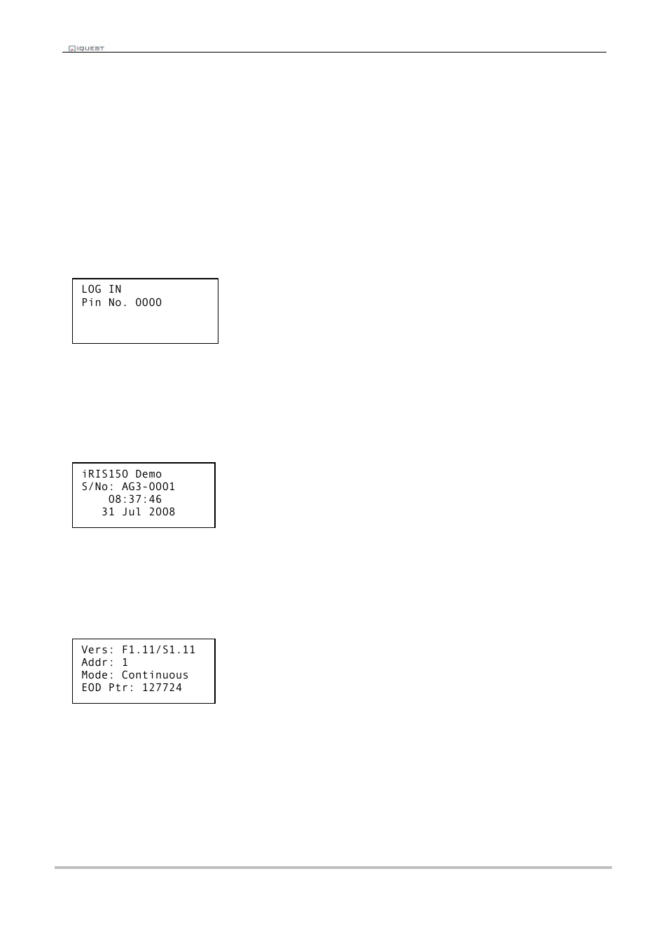 4 display menu structure | Xylem iRIS 150 GPRS DATALOGGERS User Manual | Page 30 / 53