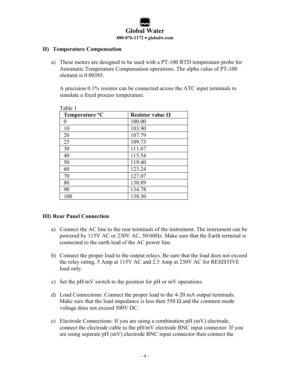 Xylem 3675 pH CONTROLLER User Manual | Page 4 / 9