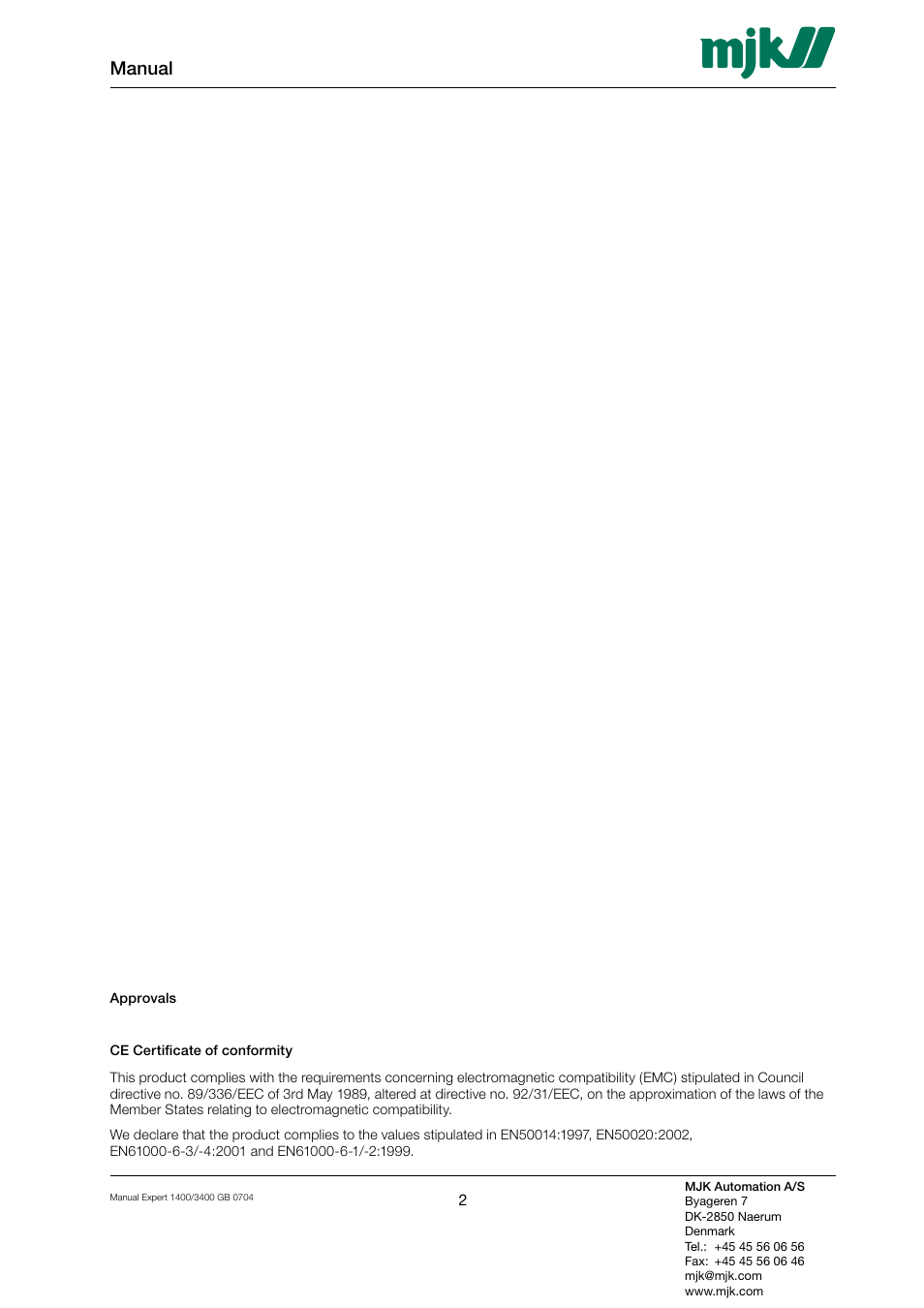 Manual | Xylem Expert 3400 User Manual | Page 2 / 16