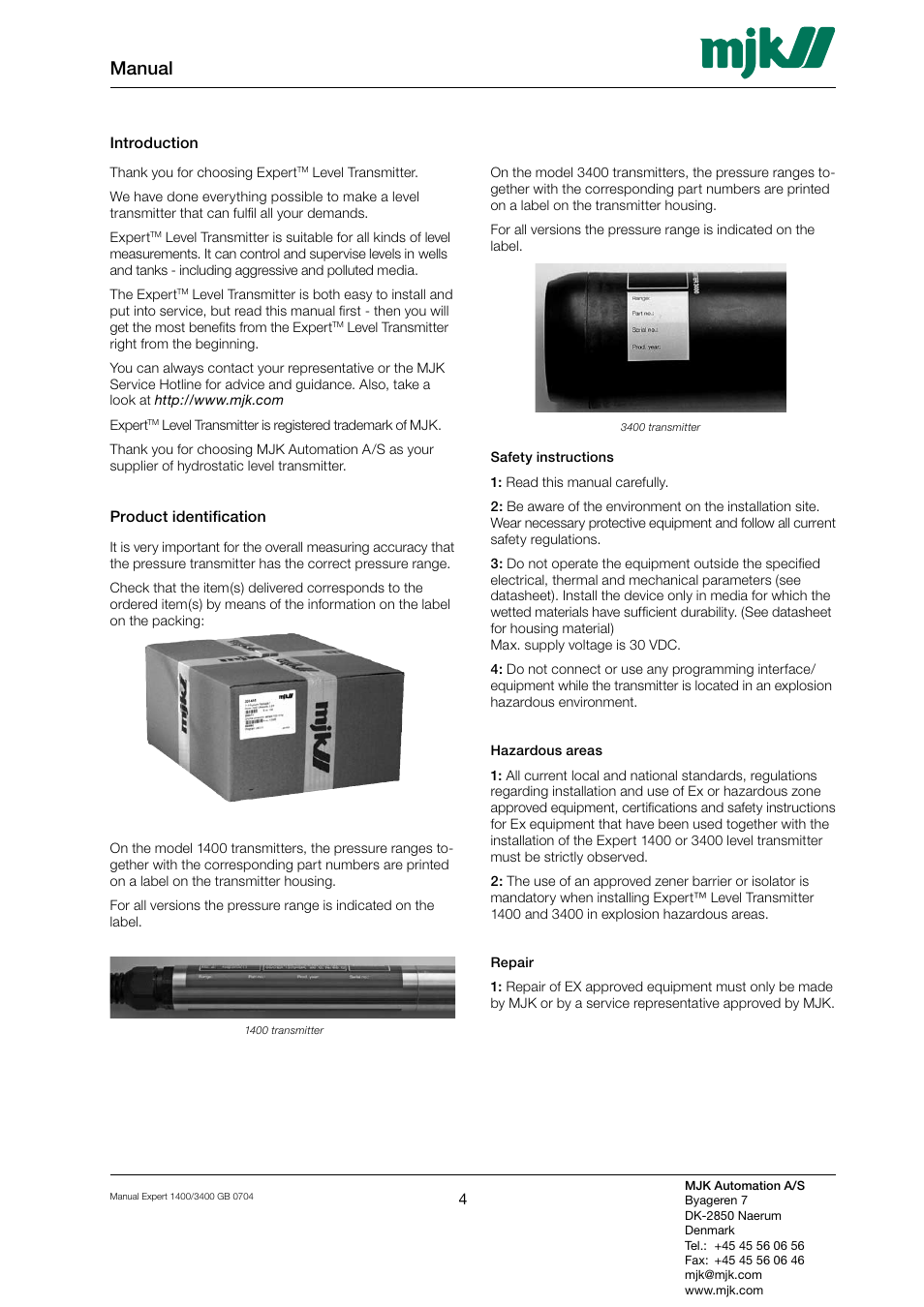 Manual | Xylem Expert 3400 User Manual | Page 4 / 16