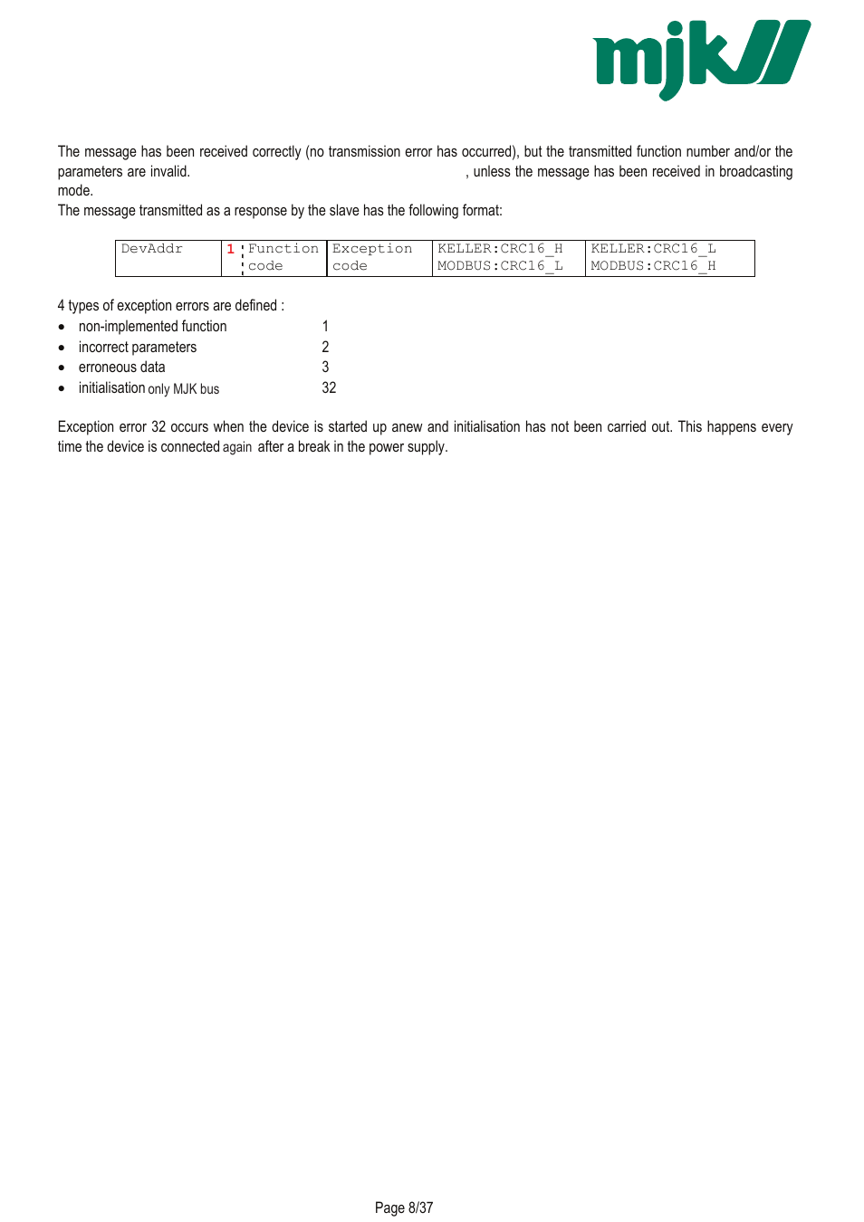 Xylem Expert 7060_7070_Modbus User Manual | Page 36 / 37