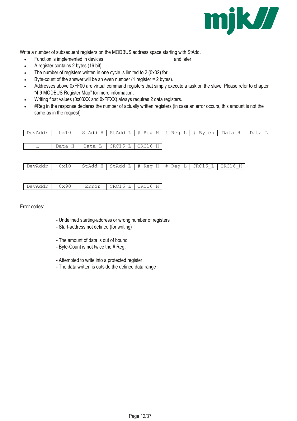 Xylem Expert 7060_7070_Modbus User Manual | Page 6 / 37