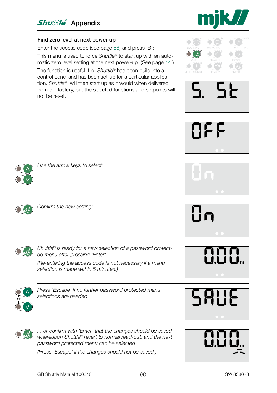 Appendix | MJK Automation Shuttle Ultrasonic Level Transmitter and Sensor User Manual | Page 60 / 70