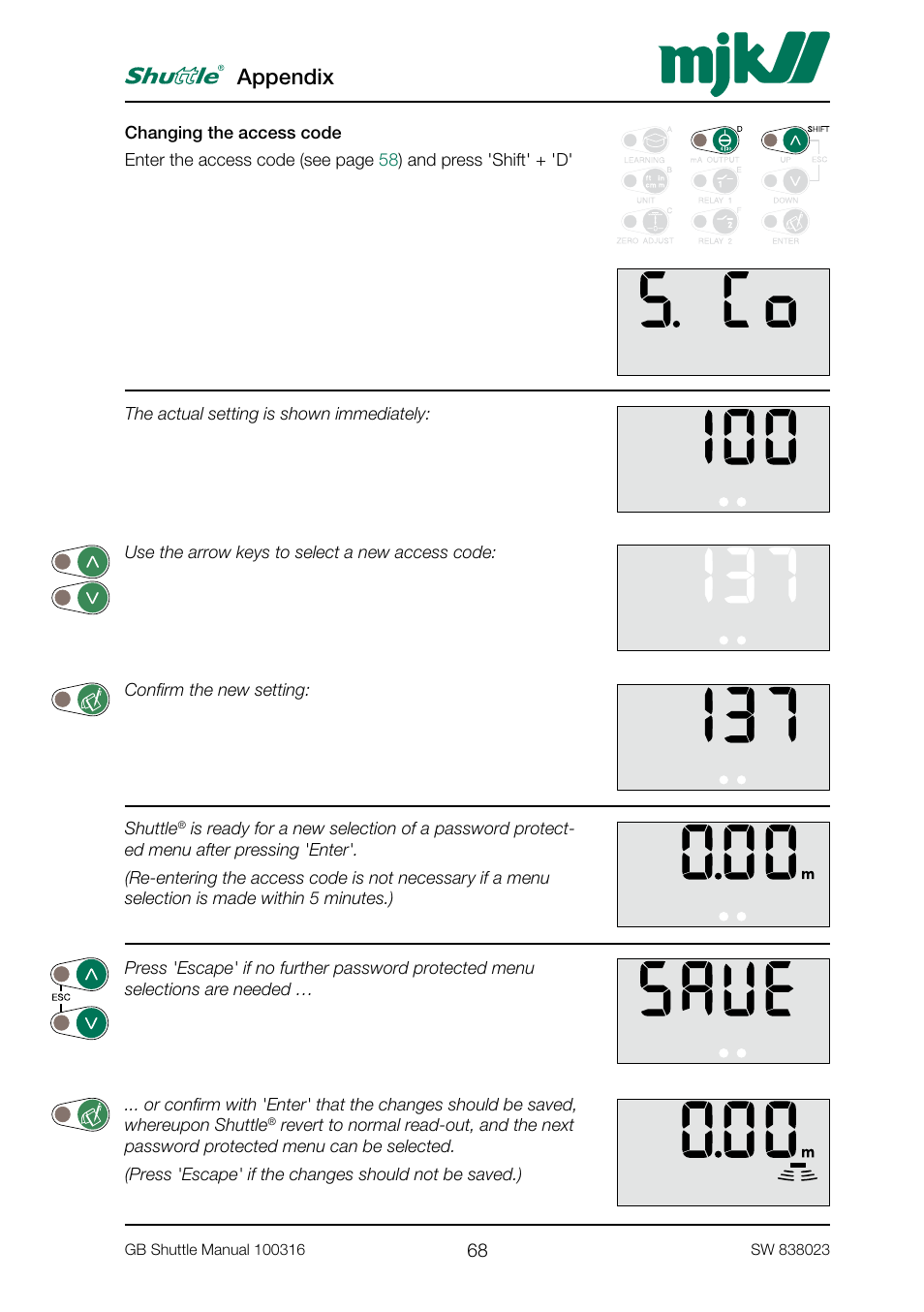 Appendix | MJK Automation Shuttle Ultrasonic Level Transmitter and Sensor User Manual | Page 68 / 70