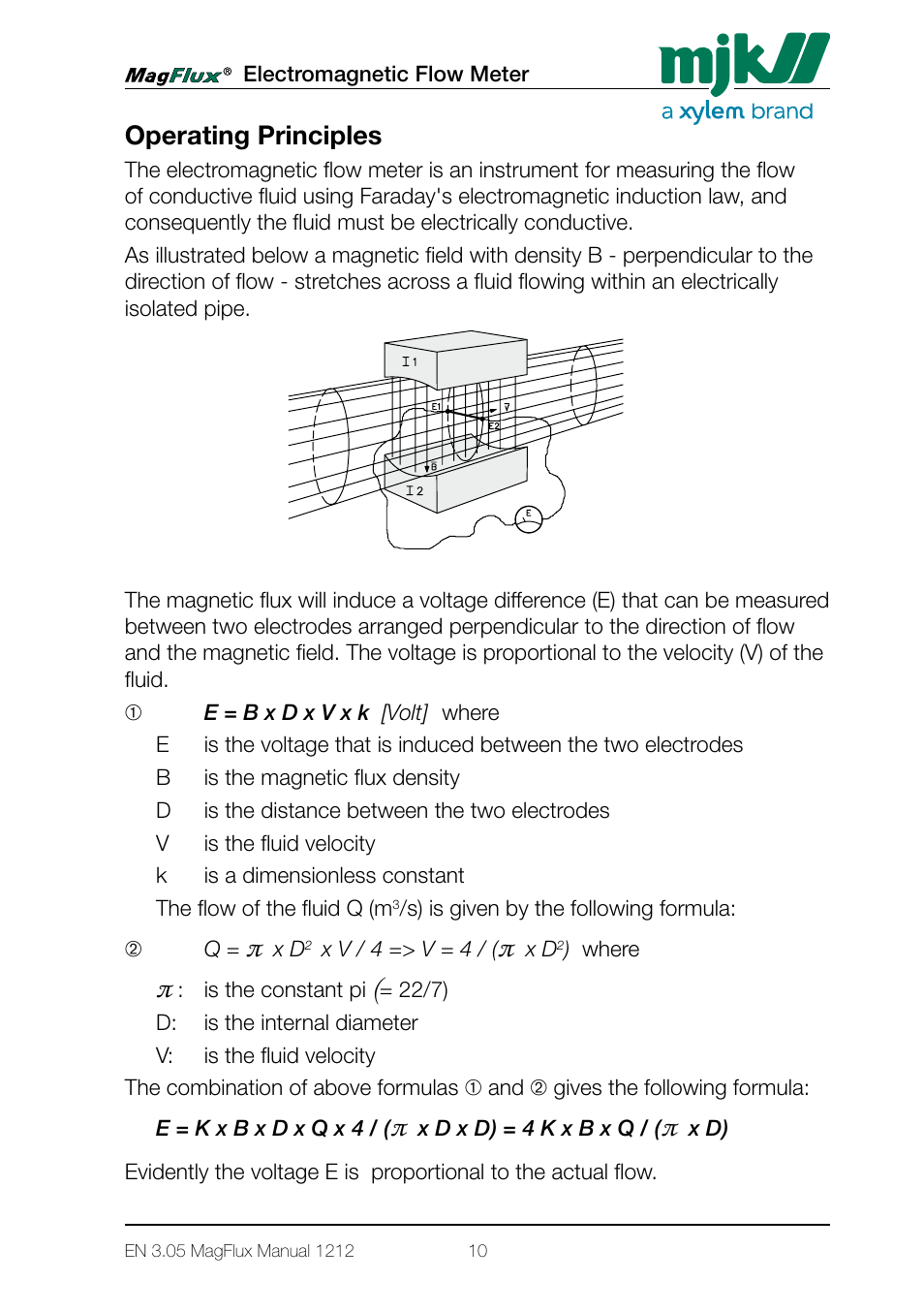 Operating principles | Xylem Magflux Electromagnetic Flow Meter User Manual | Page 10 / 150