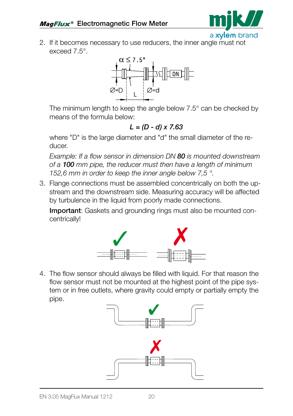 Xylem Magflux Electromagnetic Flow Meter User Manual | Page 20 / 150