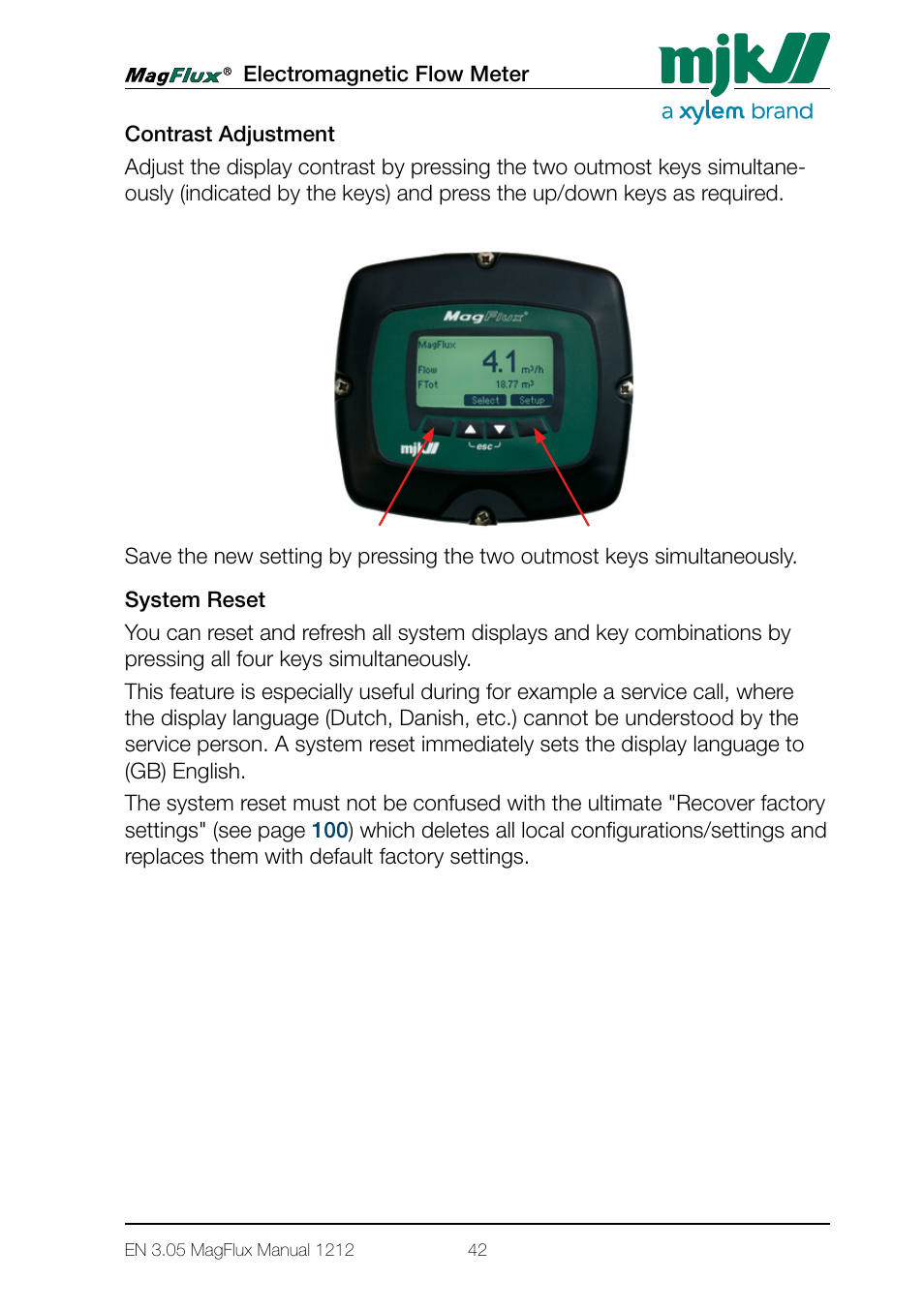 Xylem Magflux Electromagnetic Flow Meter User Manual | Page 42 / 150