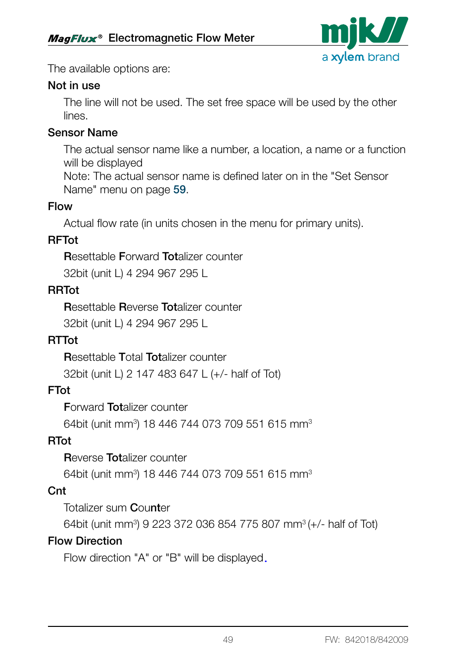 Xylem Magflux Electromagnetic Flow Meter User Manual | Page 49 / 150