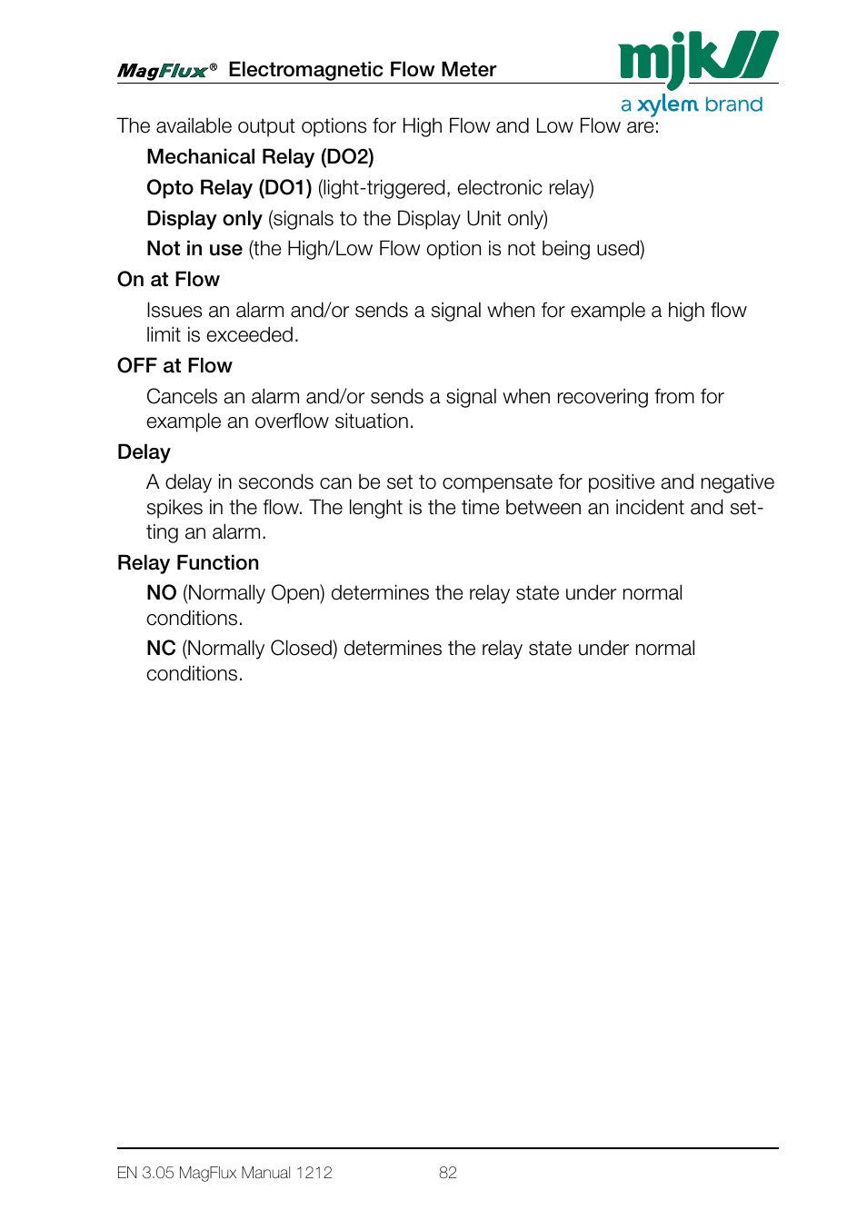 Xylem Magflux Electromagnetic Flow Meter User Manual | Page 82 / 150