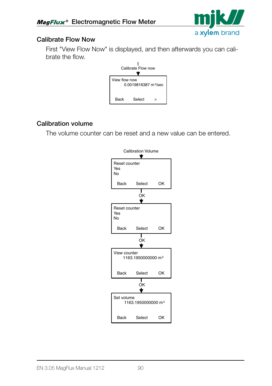 Menu system for magflux converter converter setup | Xylem Magflux Electromagnetic Flow Meter User Manual | Page 90 / 150