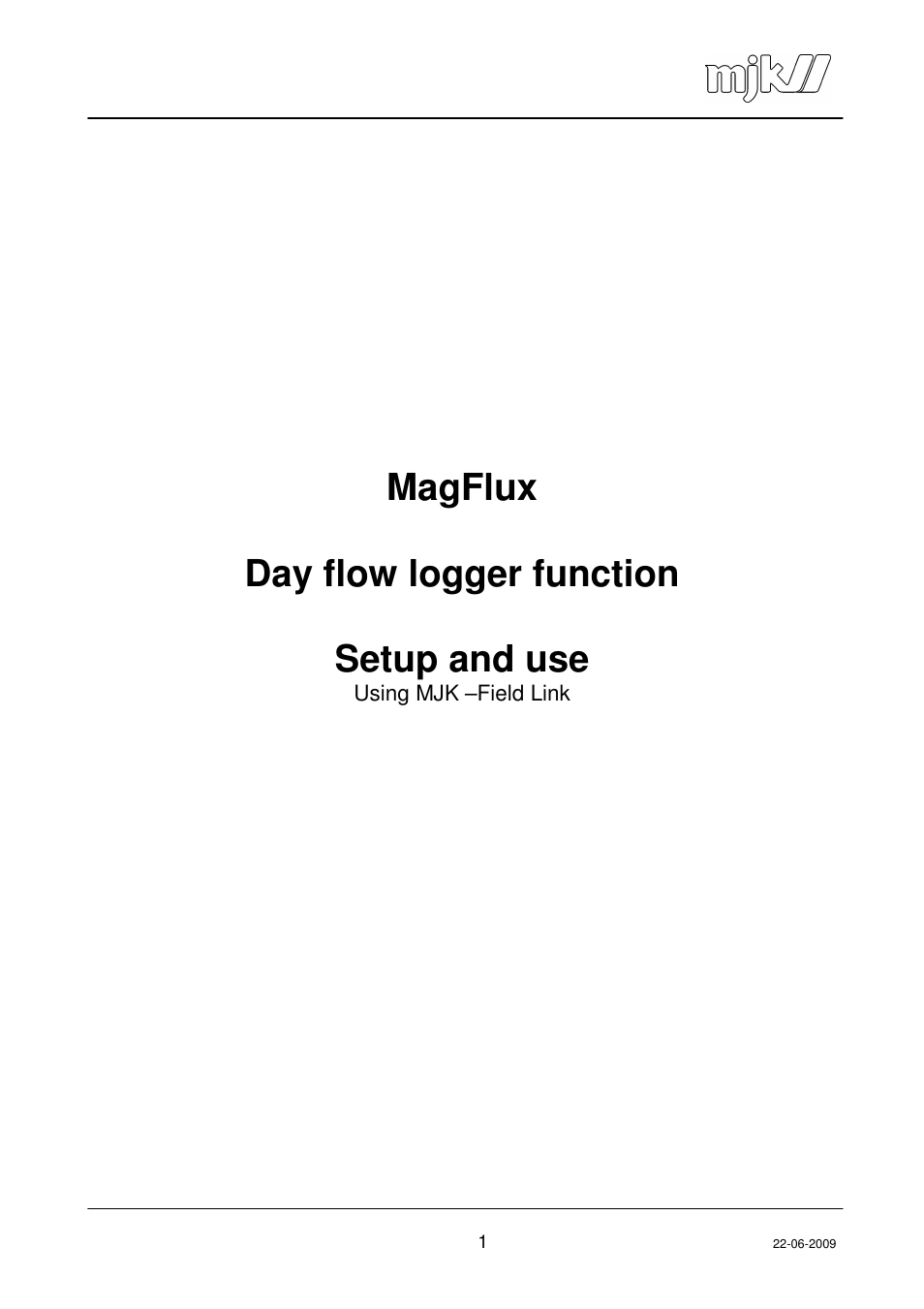 Xylem MagFlux Day flow logger function User Manual | 19 pages