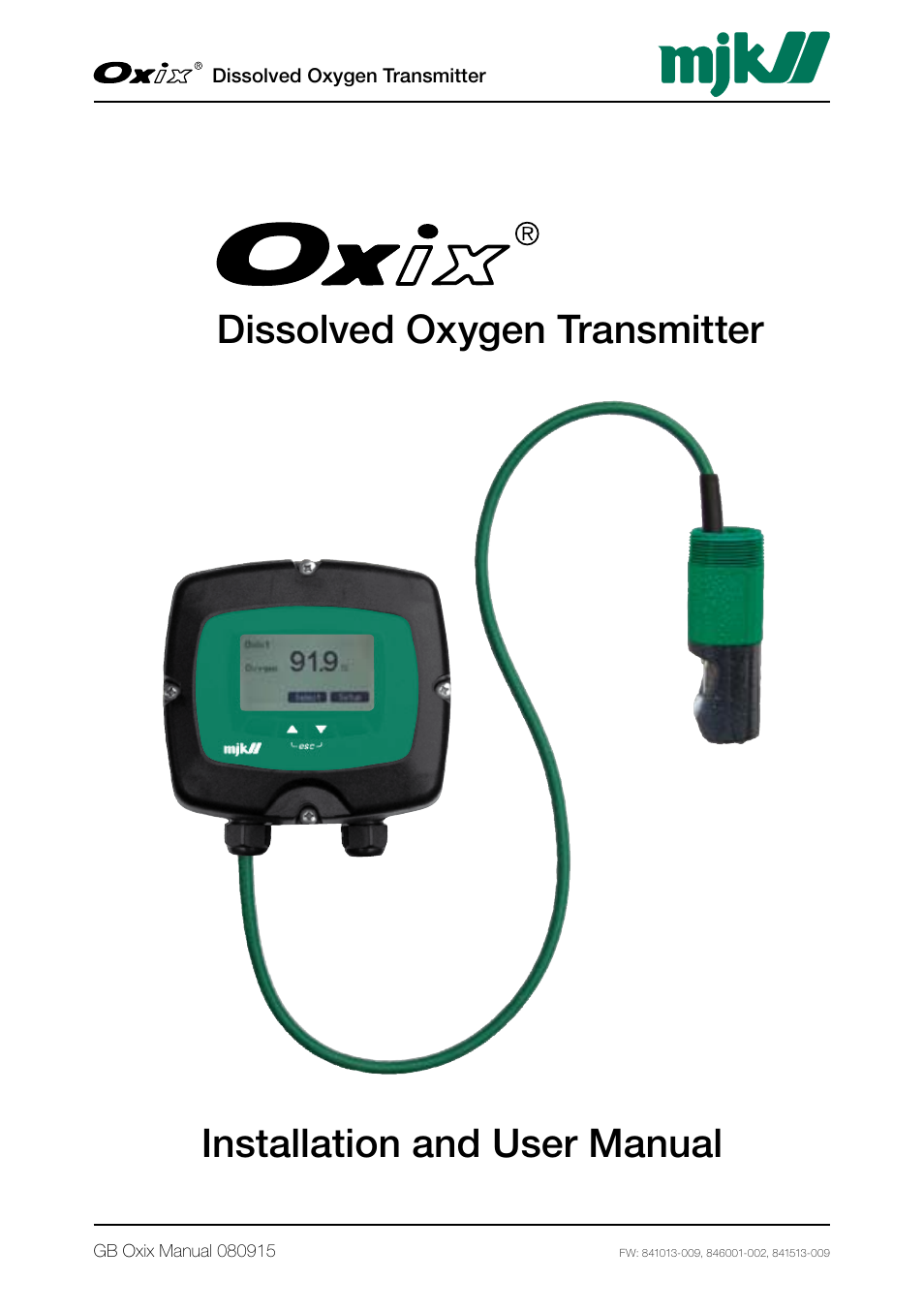 Xylem Oxix Dissolved Oxygen Transmitter User Manual | 126 pages