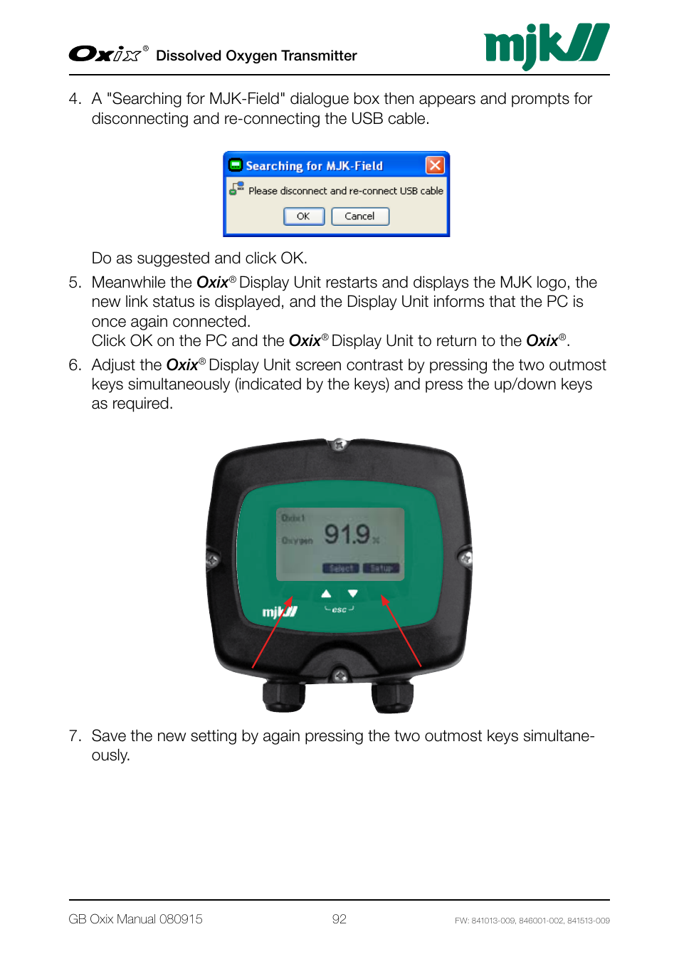 Xylem Oxix Dissolved Oxygen Transmitter User Manual | Page 92 / 126