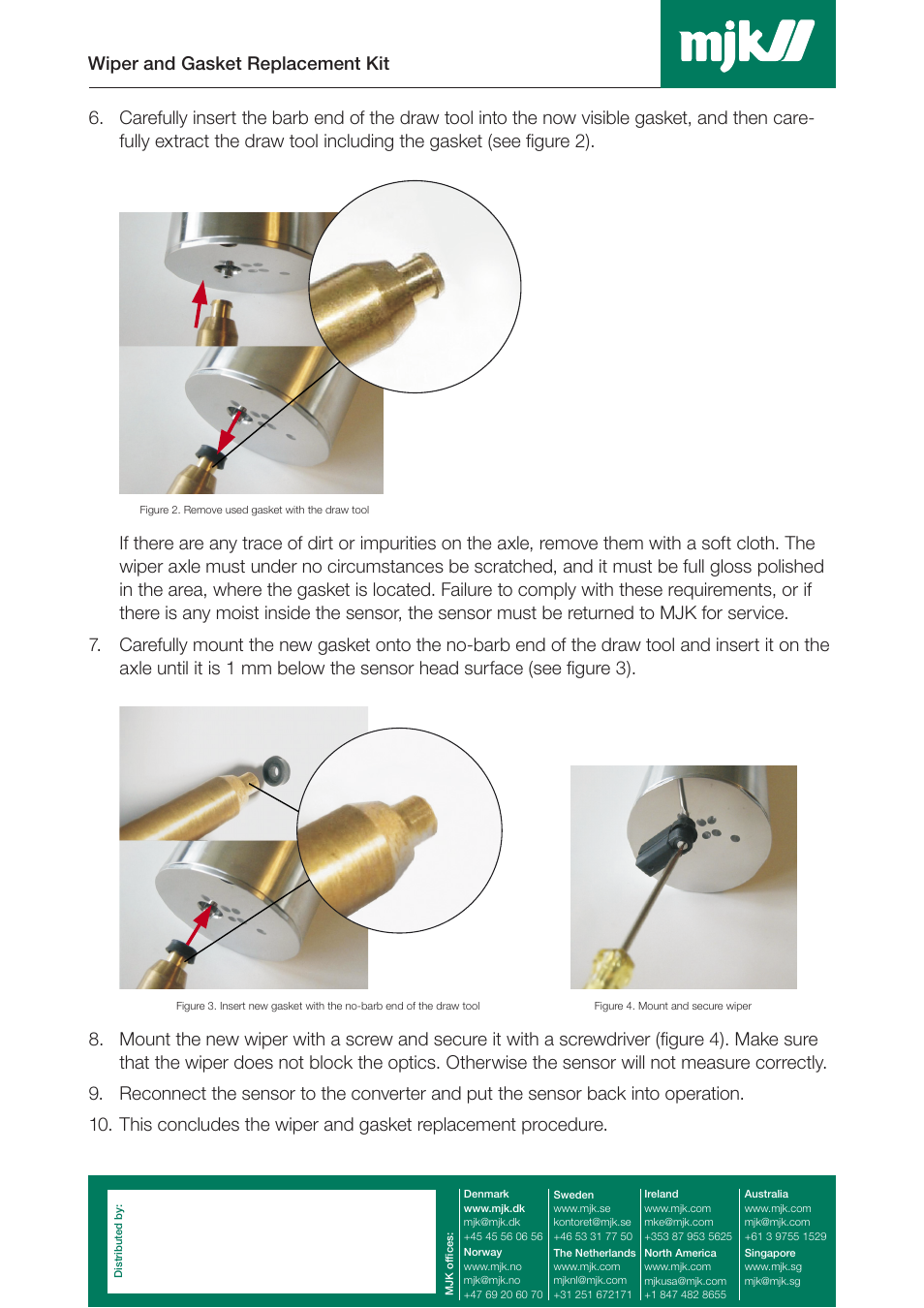 Xylem SuSix Sensor with Wiper - Wiper and Gasket Replacement Kit 206355 User Manual | Page 2 / 4