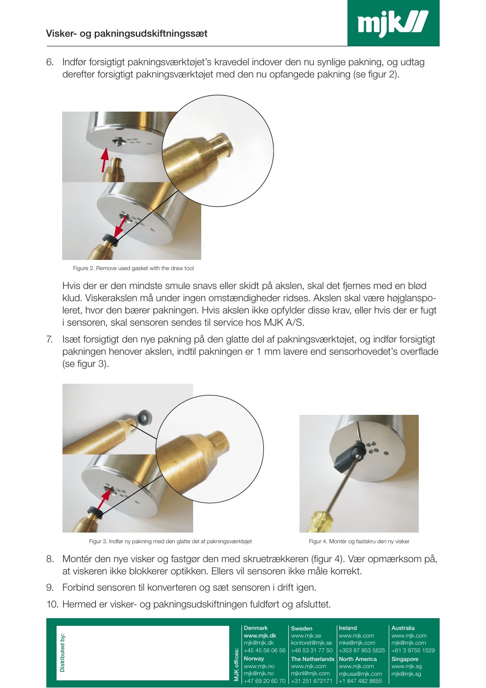 Xylem SuSix Sensor with Wiper - Wiper and Gasket Replacement Kit 206355 User Manual | Page 4 / 4