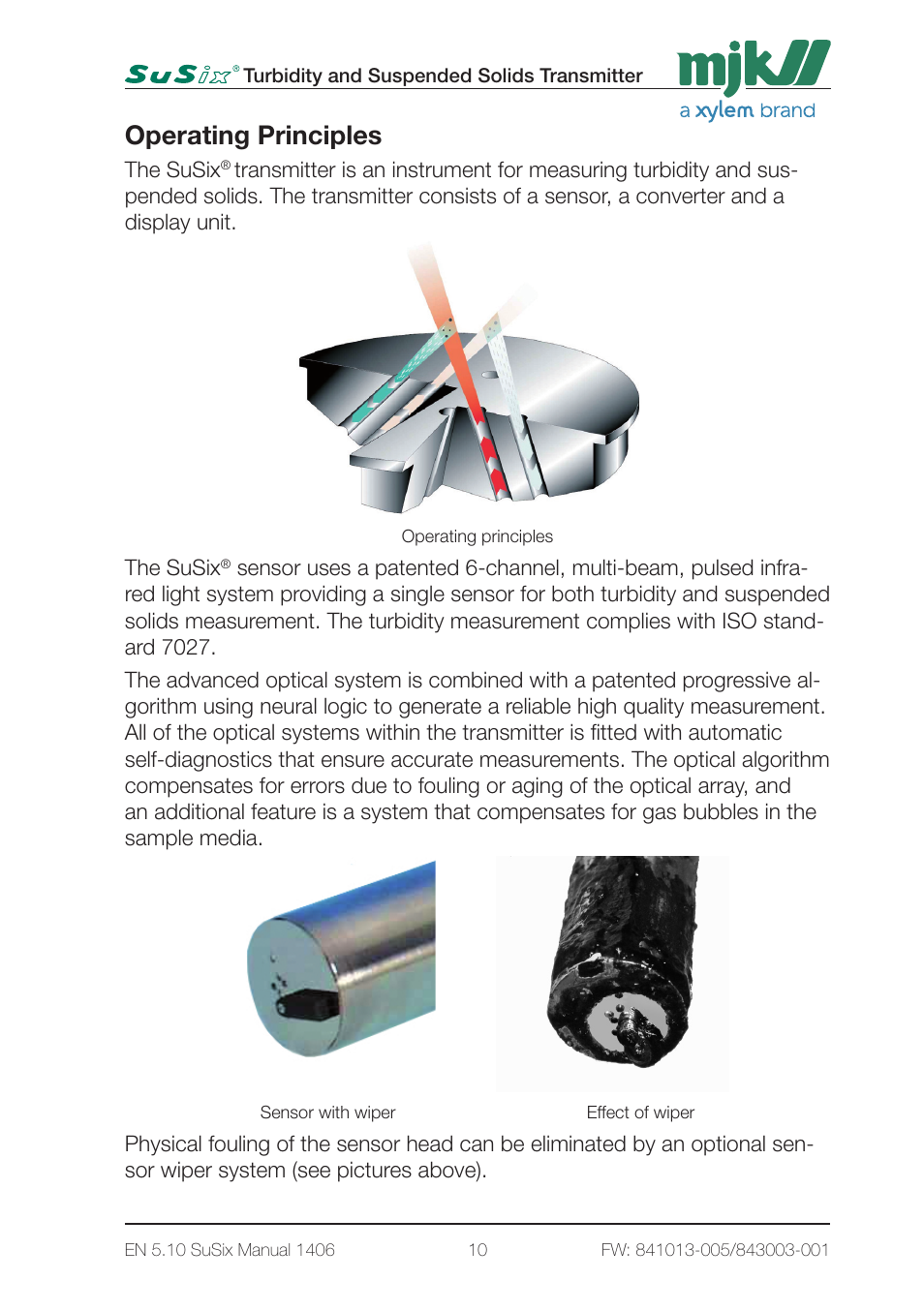 Operating principles | Xylem SuSix Turbidity and Suspended Solids Transmitter User Manual | Page 10 / 132