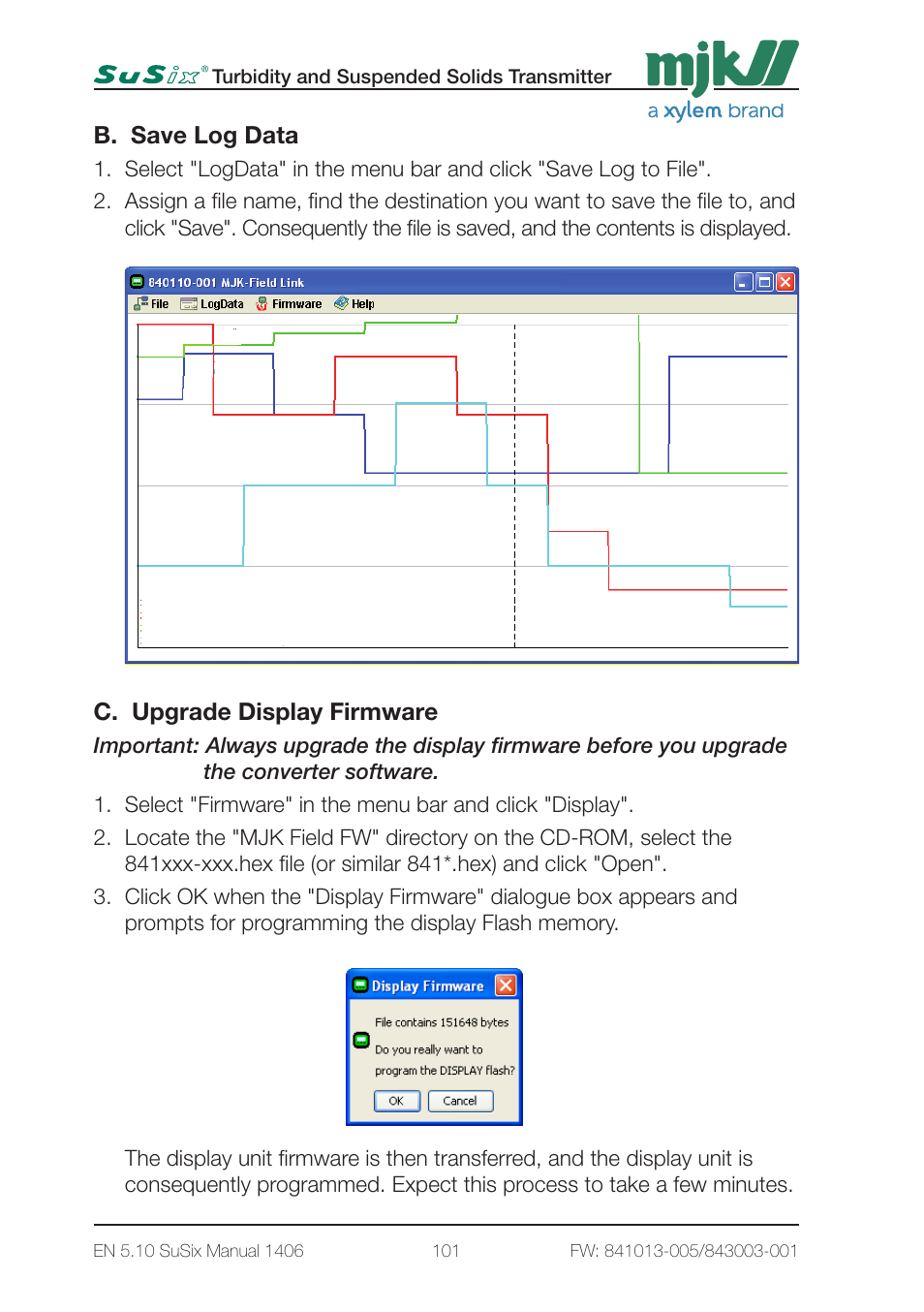 Xylem SuSix Turbidity and Suspended Solids Transmitter User Manual | Page 101 / 132