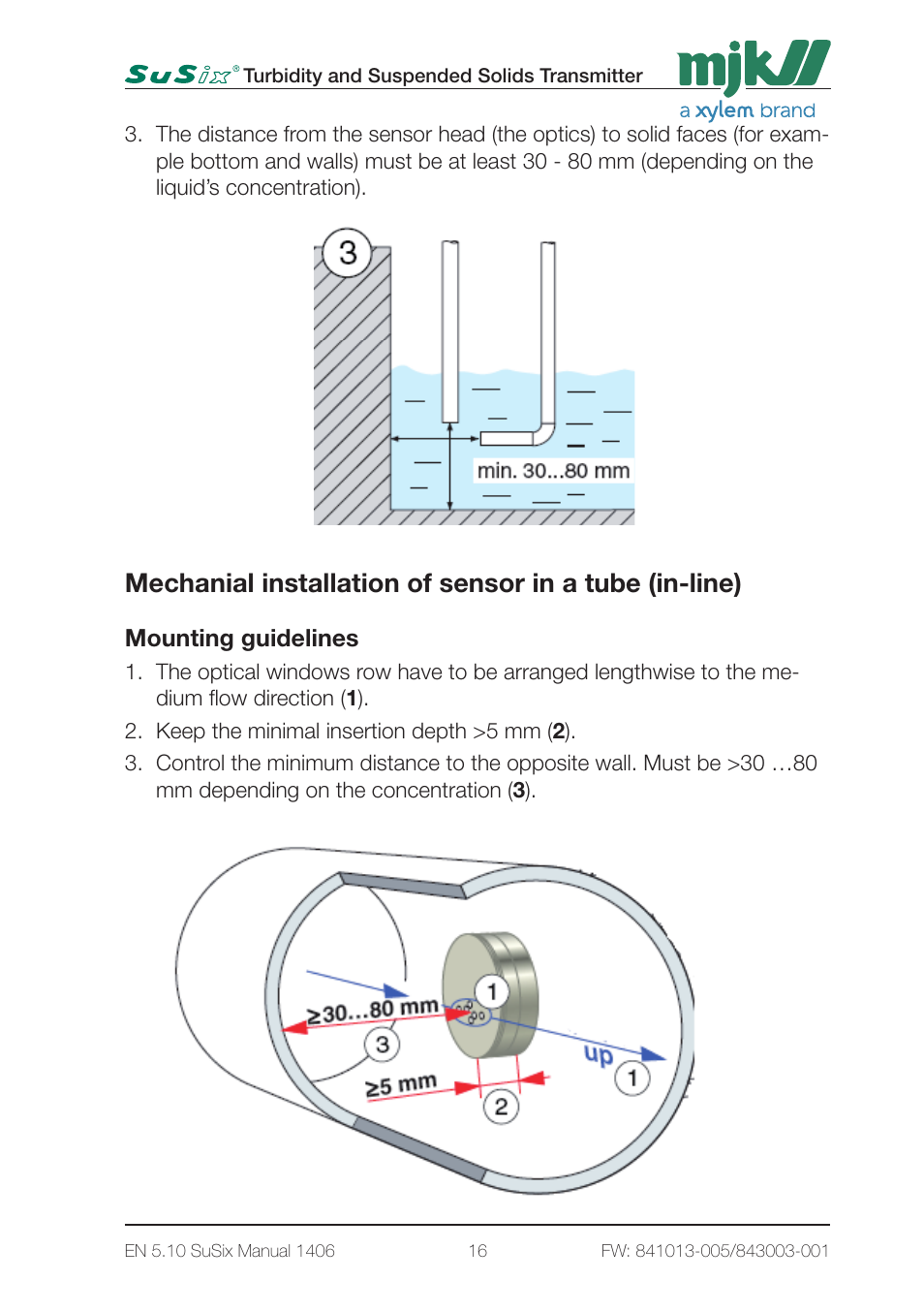 Xylem SuSix Turbidity and Suspended Solids Transmitter User Manual | Page 16 / 132