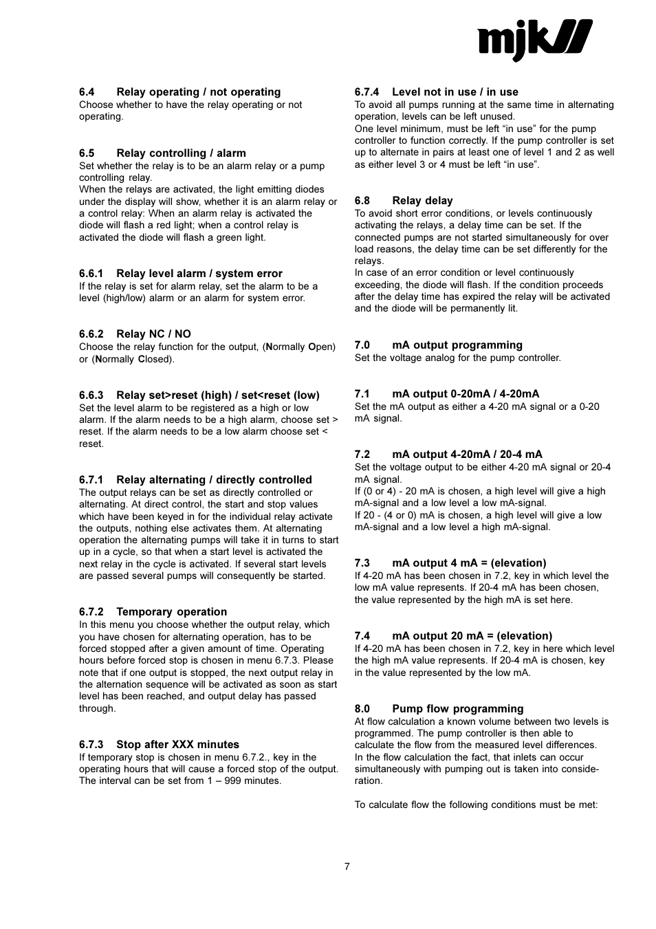 Xylem 704 PUMP CONTROLLER User Manual | Page 7 / 15