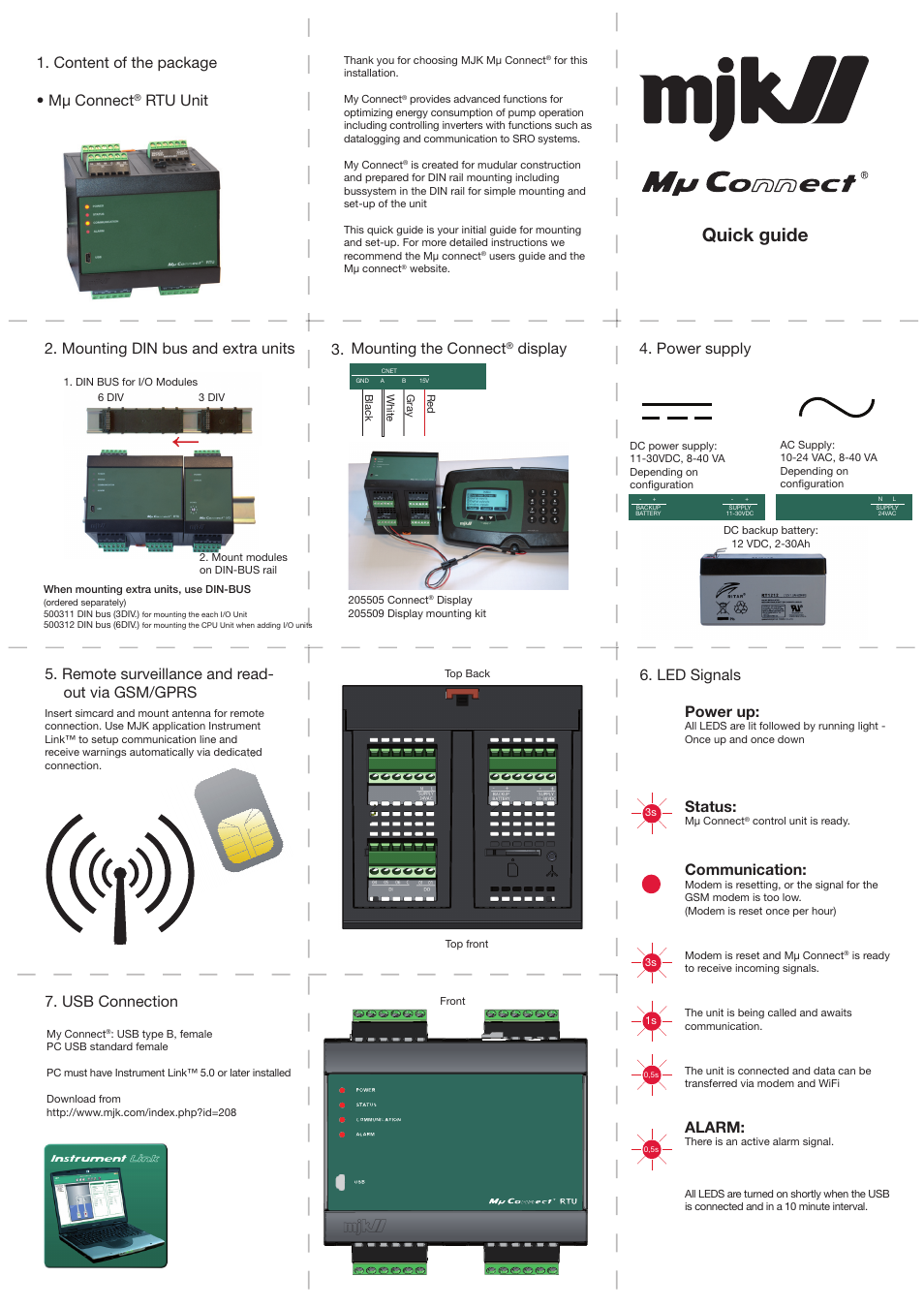 Xylem MY CONNECT Quick Guide User Manual | 2 pages