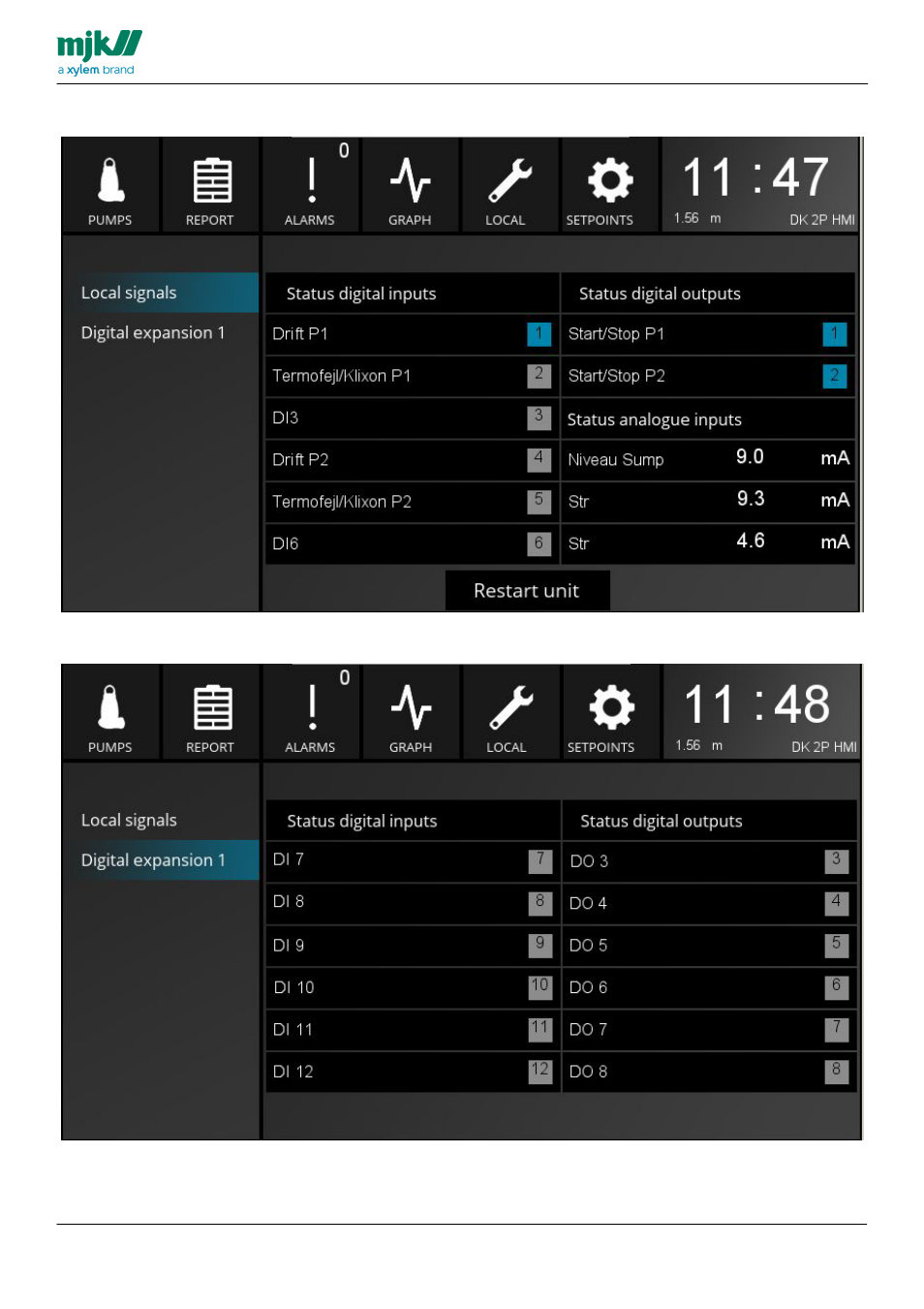 Xylem MY CONNECT HMI display User Manual | Page 46 / 47