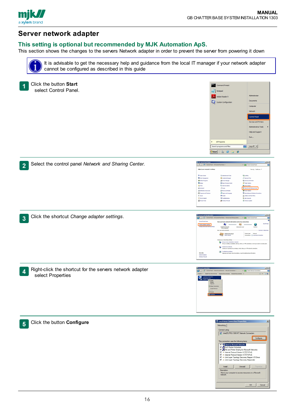 Server network adapter, Here | Xylem CHATTER Base System install guide User Manual | Page 16 / 79