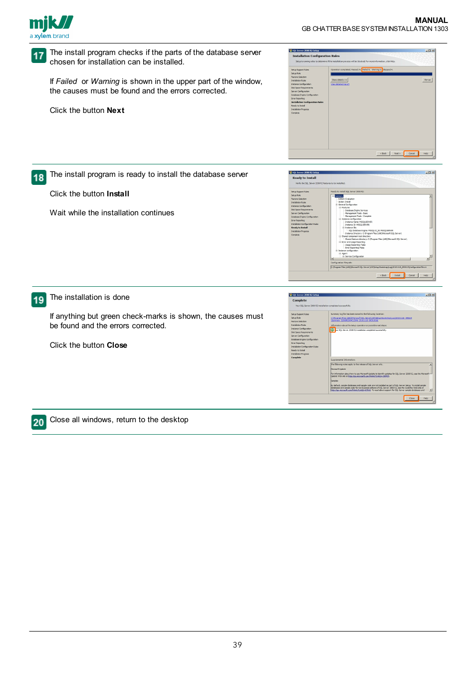 Xylem CHATTER Base System install guide User Manual | Page 39 / 79