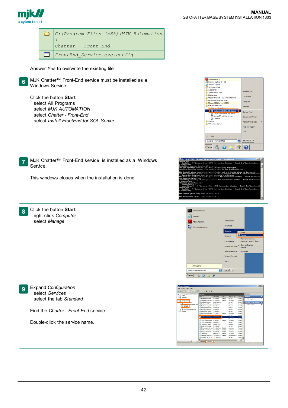 Xylem CHATTER Base System install guide User Manual | Page 42 / 79