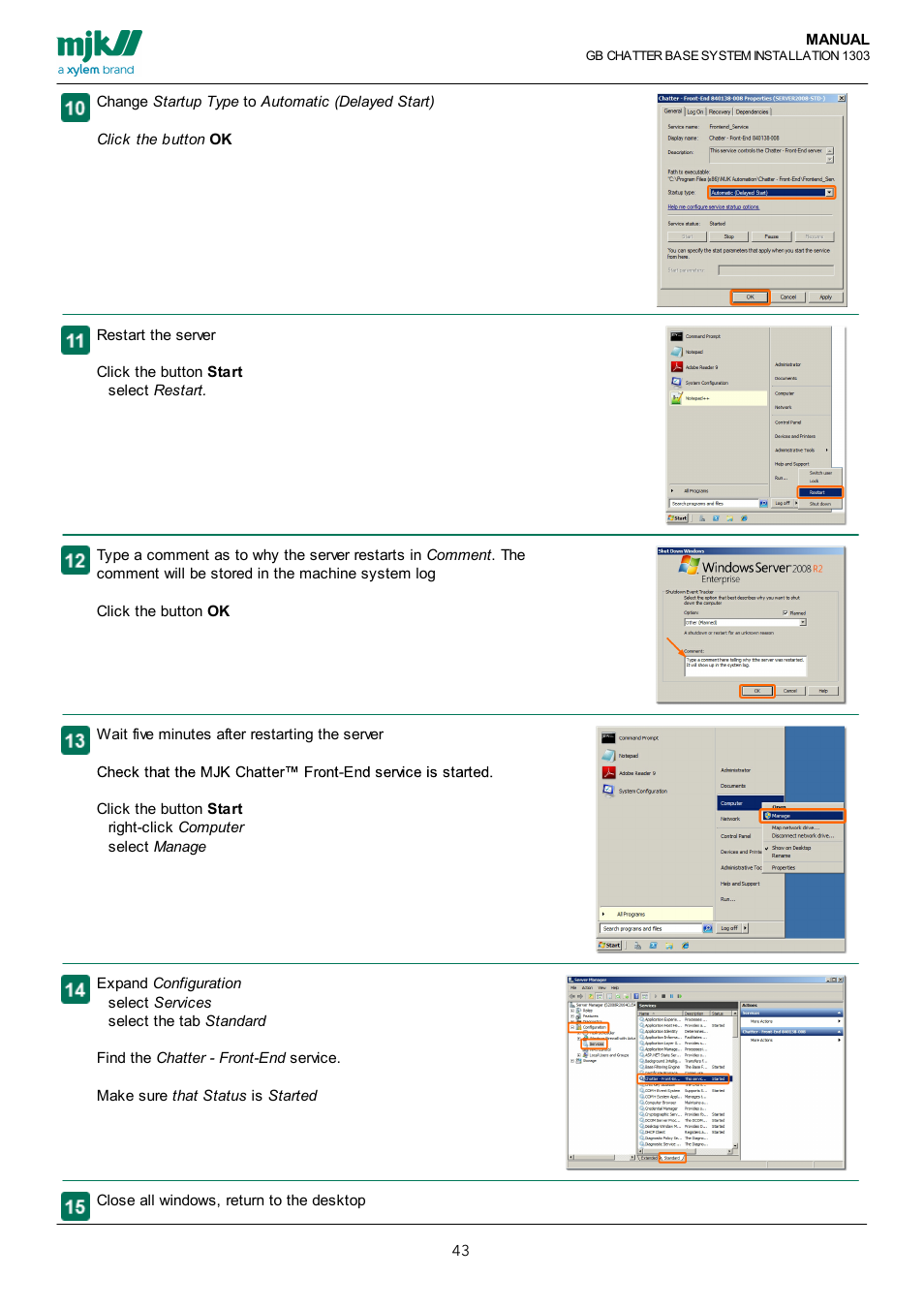 Xylem CHATTER Base System install guide User Manual | Page 43 / 79
