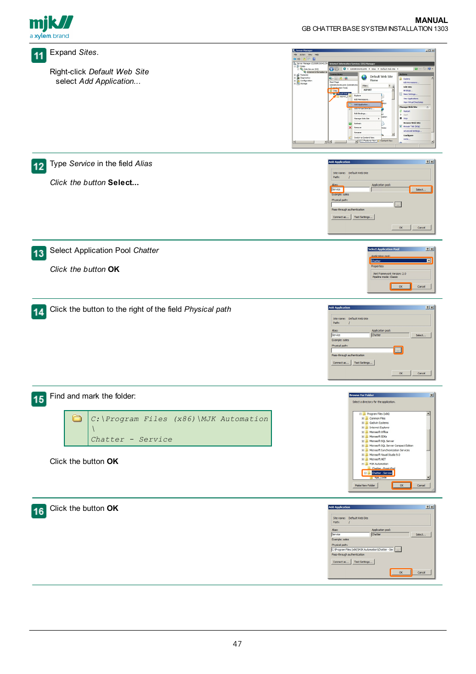 Xylem CHATTER Base System install guide User Manual | Page 47 / 79