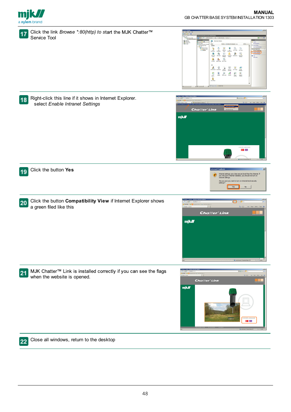 Xylem CHATTER Base System install guide User Manual | Page 48 / 79