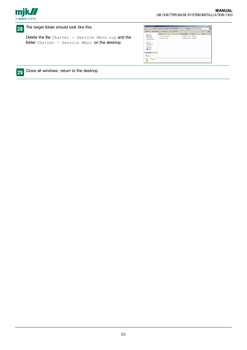 Xylem CHATTER Base System install guide User Manual | Page 50 / 79