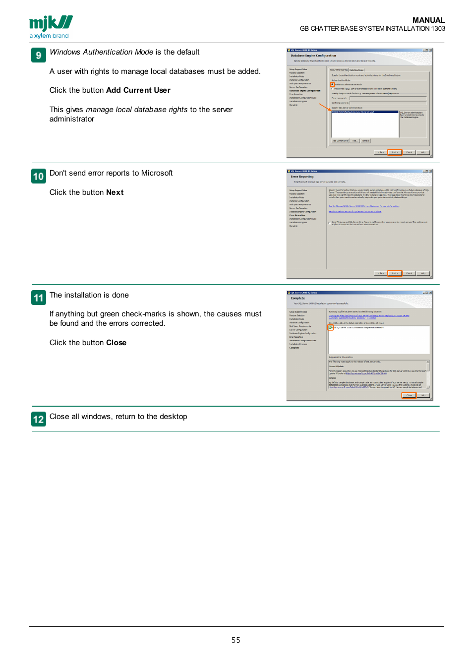 Xylem CHATTER Base System install guide User Manual | Page 55 / 79