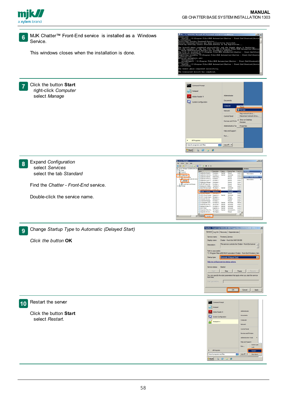 Xylem CHATTER Base System install guide User Manual | Page 58 / 79