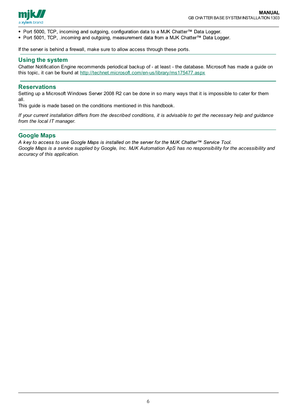 Xylem CHATTER Base System install guide User Manual | Page 6 / 79