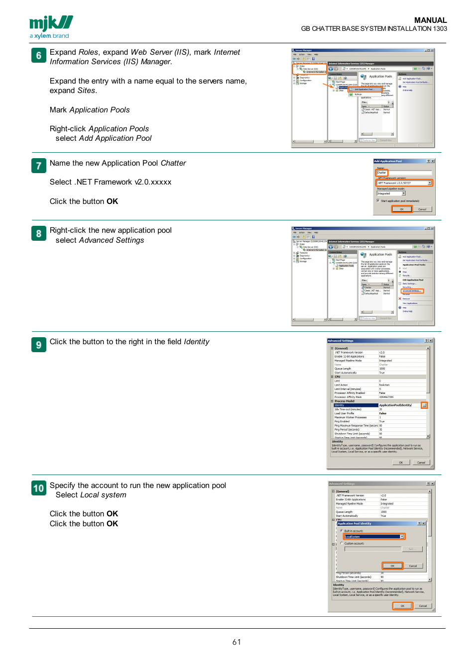 Xylem CHATTER Base System install guide User Manual | Page 61 / 79